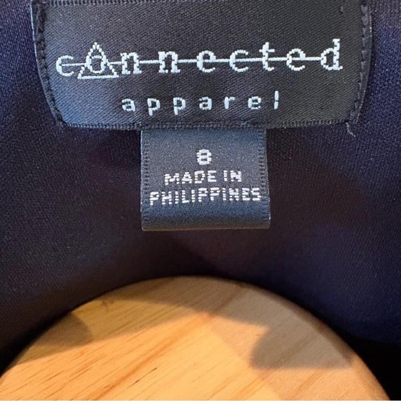 Polka-Dot Sheath Formal Stretch Dress Sz 8 - Picture 7 of 9